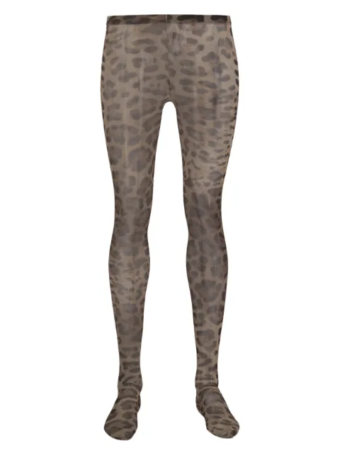 Dolce & Gabbana leopard-print tights Brown O4A75TONO14