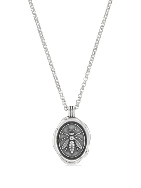 DOWER AND HALL Resiliance Wasp medallion necklace Silver TSP48S22