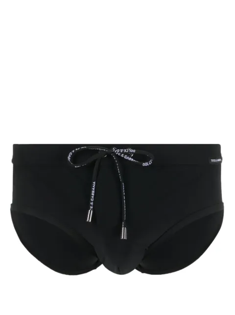Dolce & Gabbana logo-patch swim briefs Black M4A51JONO05