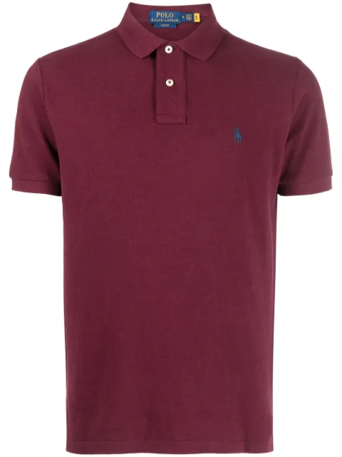Polo Ralph Lauren logo-embroidered cotton polo shirt Red 710536856343