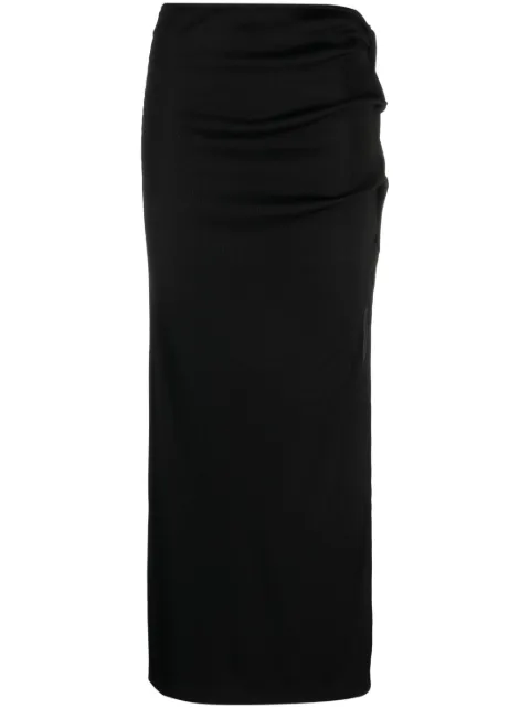 Christopher Esber twist-detail ribbed skirt Black 23024317