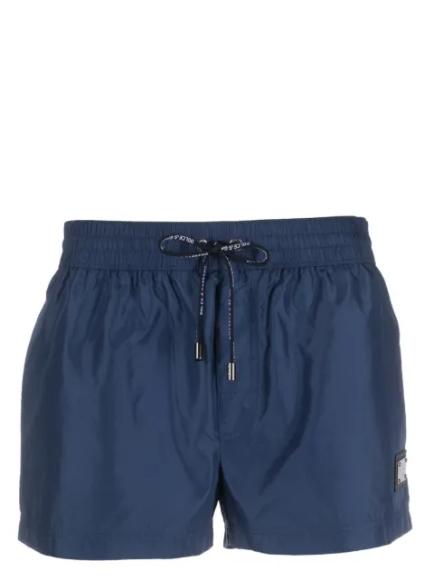 Dolce & Gabbana logo-plaque swim shorts Blue M4E48TONO06