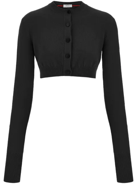 Ferragamo cropped long-sleeve cardigan Black 767359