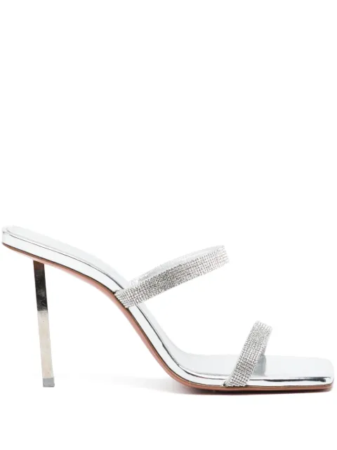 Amina Muaddi 100mm Rih sandals Silver RIHSLIPPER