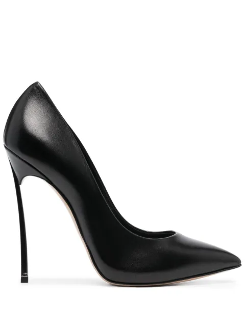 Casadei pointed-toe 110mm leather pumps Black 1F916W120MC1588