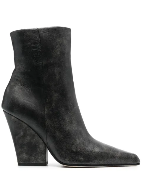 Paris Texas 90mm pointed-toe leather ankle boots Black PX1039XLTHV