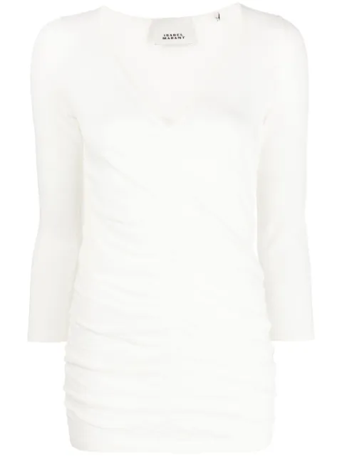 ISABEL MARANT Acara long-sleeve top White PU0196FAA3L57I