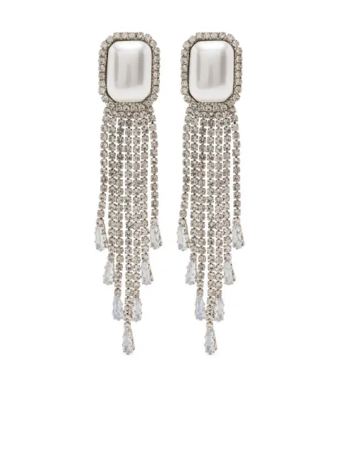 HZMER JEWELLERY crystal-embellished silver drop earrings Silver LENEPES884
