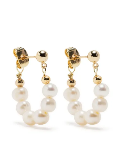 HZMER JEWELLERY drop pearl earrings Gold LENE883