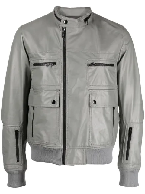 Undercover zip-up biker jacket Grey UC1C4202