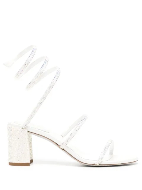 René Caovilla Cleo 80mm crystal-embellished sandals White C11579065R001
