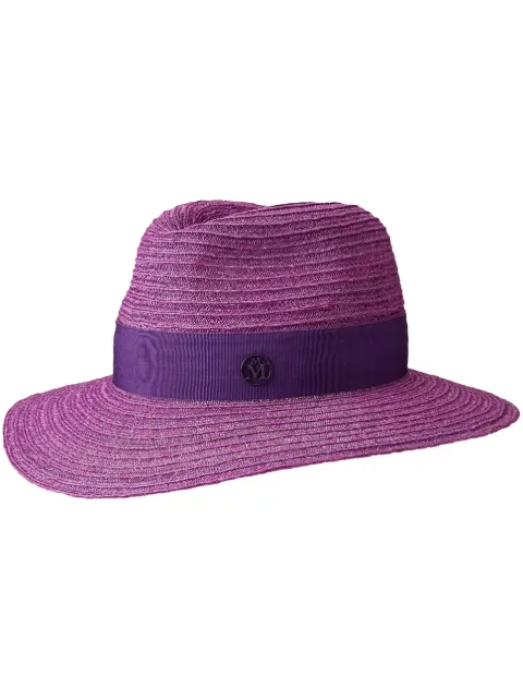 Maison Michel Henrietta straw Fedora hat Purple 1002151001