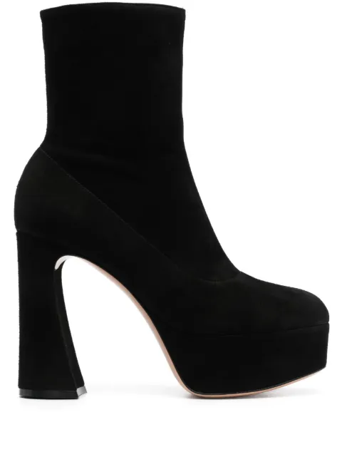 Gianvito Rossi Riccam 120mm platform boots Black G7317470RICCAM