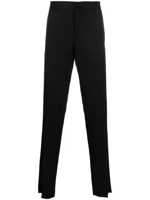 Lanvin satin-trim tailored wool trousers Black RMTR01025711A23