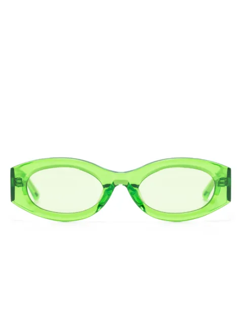 Linda Farrow Berta oval sunglasses Green ATTICO38