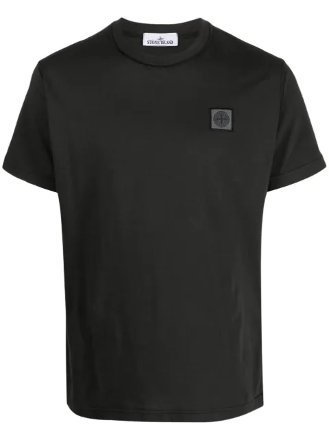 Stone Island Compass-patch cotton T-shirt Grey 791523757