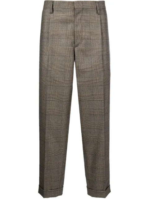 Kolor plaid tailored trousers Brown 23WCMP10110