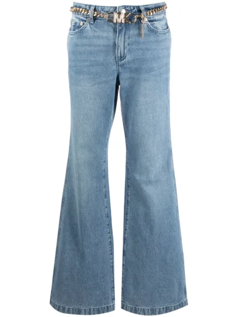 Michael Michael Kors belted bootcut jeans Blue MS39041FAU