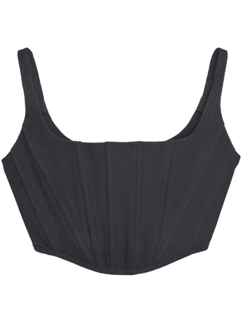 Marc Jacobs denim bustier top Black 2F3RTP006D03001