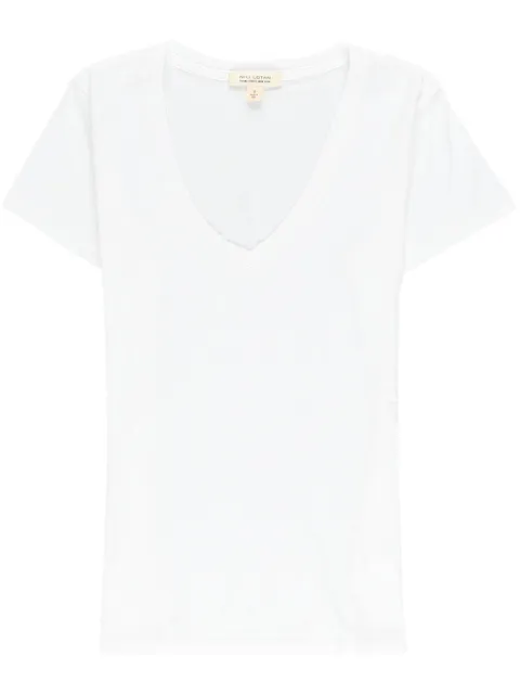 Nili Lotan V-neck cotton T-shirt White 10986K51