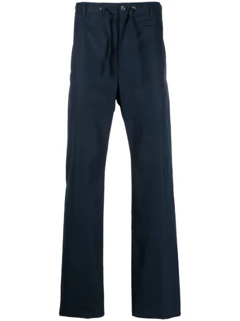 Alexander McQueen drawstring-waist cotton trousers Blue 750674QVN37