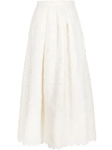 Sachin & Babi Pyaar floral-appliqué full skirt White F231B48F