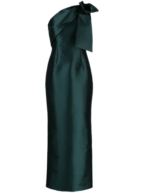 Sachin & Babi Bonnie satin-finish gown Green F231G40
