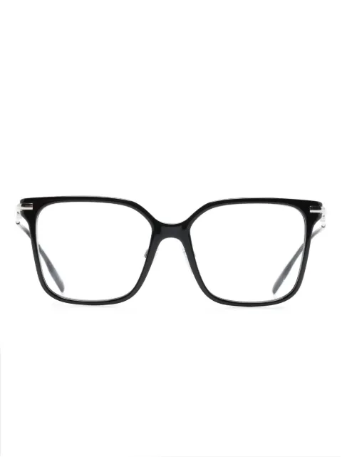 Burberry Eyewear logo-plaque square-frame glasses Black BE2376