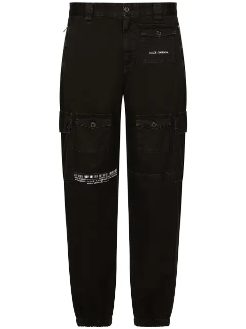 Dolce & Gabbana DGVIB3 logo-print cotton trousers Black GV1VHTG8KP0