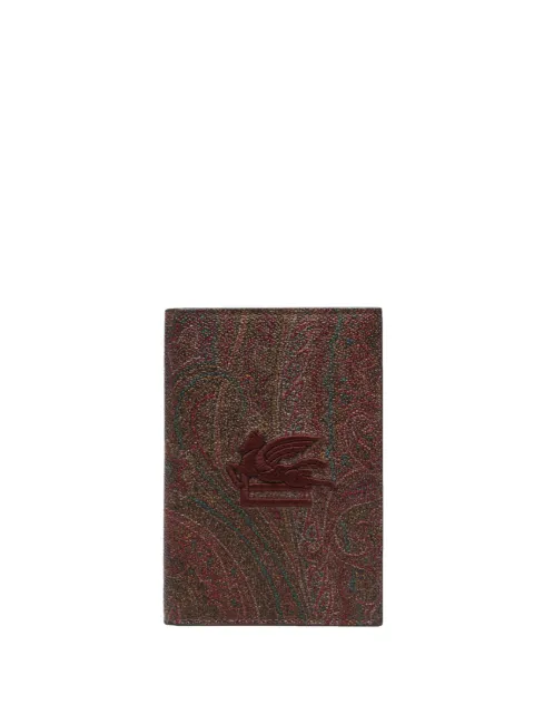 ETRO paisley-print jacquard wallet Red 1P0417863