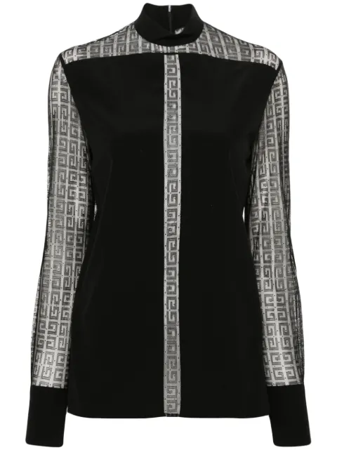 Givenchy 4G-pattern silk blouse Black BW613820ET