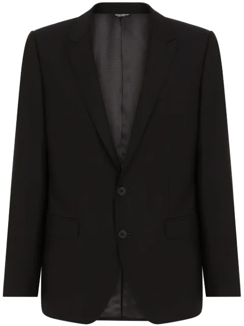 Dolce & Gabbana single-breasted wool-silk suit Blue GK0RMTGG059