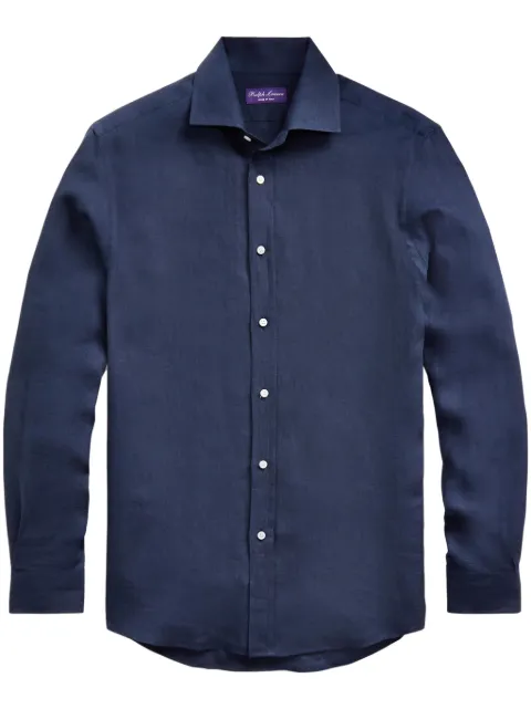 Ralph Lauren Purple Label classic-collar linen shirt Blue 790587253007
