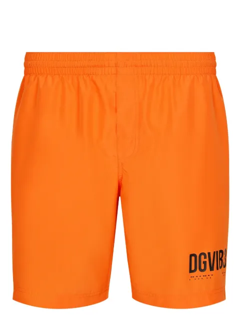 Dolce & Gabbana DGVIB3 logo-print swim shorts Orange M4F25TFUSFW