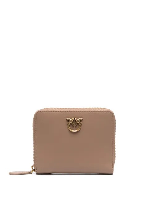 PINKO square leather zip-around wallet Neutrals 100249A0F1
