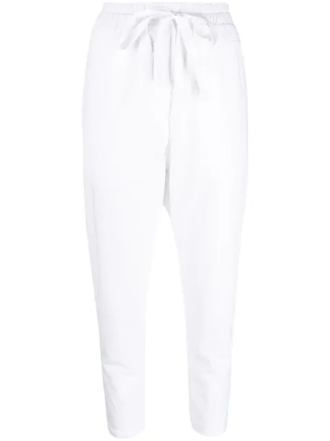 Kristensen Du Nord drawstring-waistband cotton trousers White 23236