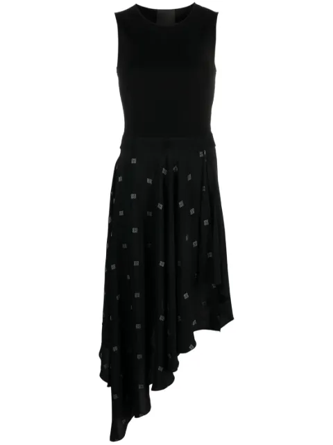 Givenchy 4G-motif asymmetric-hem dress Black BW21PZ14W4