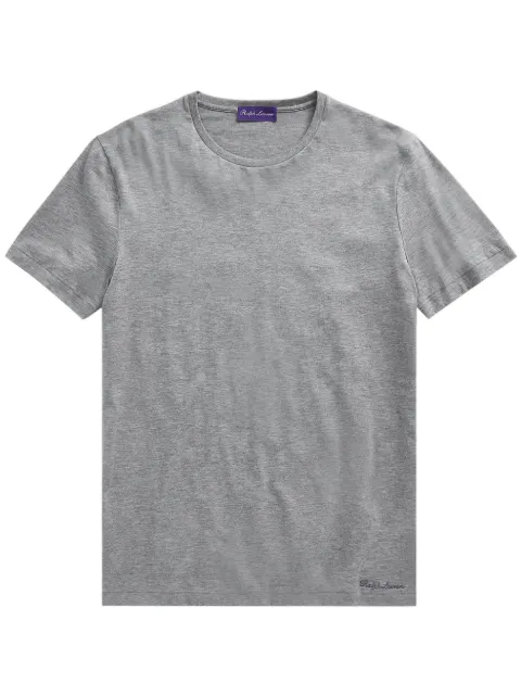 Ralph Lauren Purple Label logo-embroidered cotton T-shirt Grey 790508153004