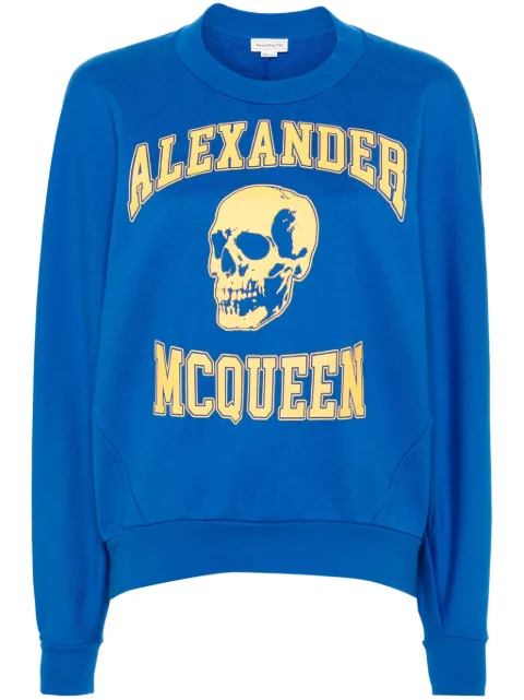 Alexander McQueen skull-print sweatshirt Blue 752345QZAJ5
