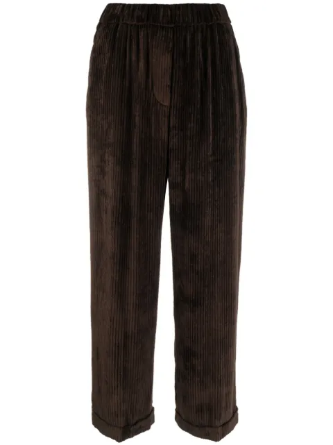 Peserico corduroy wide-leg trousers Brown P0403601591