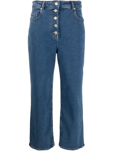 PS Paul Smith cropped wide-leg jeans Blue W2R299TL21404