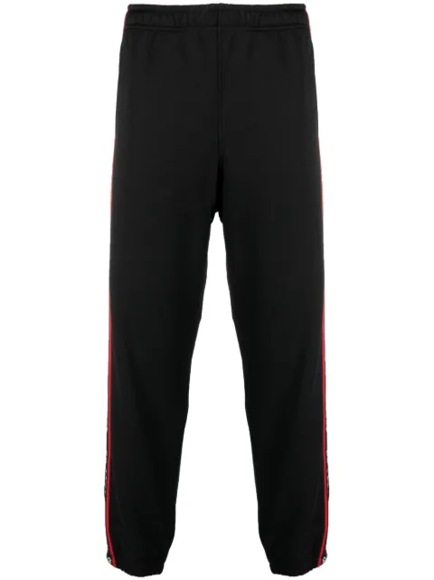 44 LABEL GROUP logo-stripes cotton track pants Black B0030287FA324P314