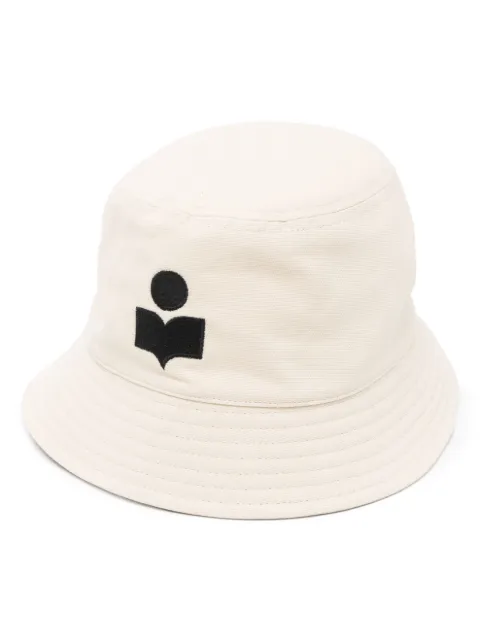 ISABEL MARANT Haley logo-embroidered bucket hat Neutrals CU001XFAA3C05A