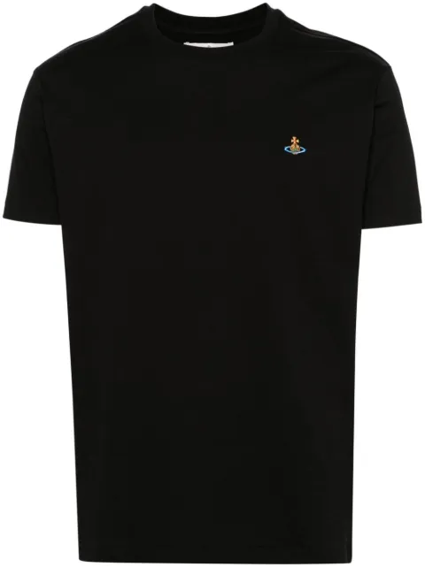 Vivienne Westwood Orb embroidery T-shirt Black 3G010013J001M