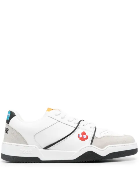DSQUARED2 x Pac-Man panelled low-top sneakers White SNW032801501276