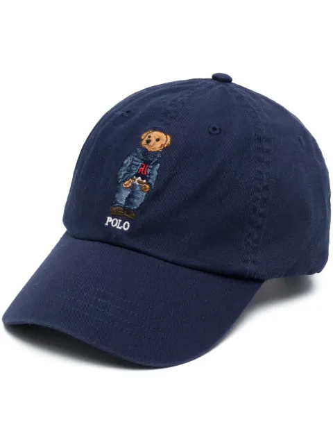 Polo Ralph Lauren Polo Bear-embroidered cotton cap Blue 710917437002