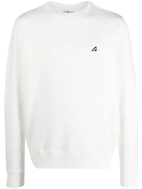 Autry logo-patch cotton sweatshirt White SWBM2671