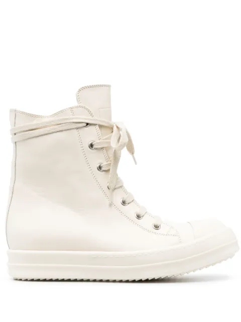 Rick Owens Edfu leather boots Neutrals RP01C5890LPO