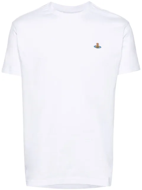 Vivienne Westwood logo-embroidered cotton T-shirt White 3G010013J00