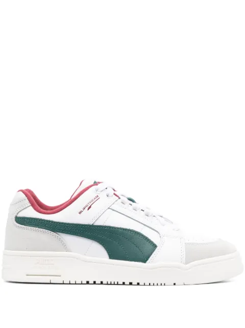 PUMA colour-block panelled leather low-top sneakers White 38469211